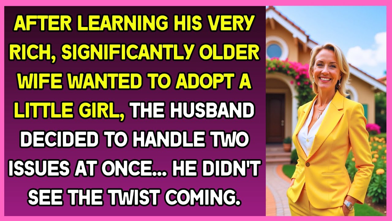 After learning his rich, significantly older wife wanted to adopt girl, husband decided to act