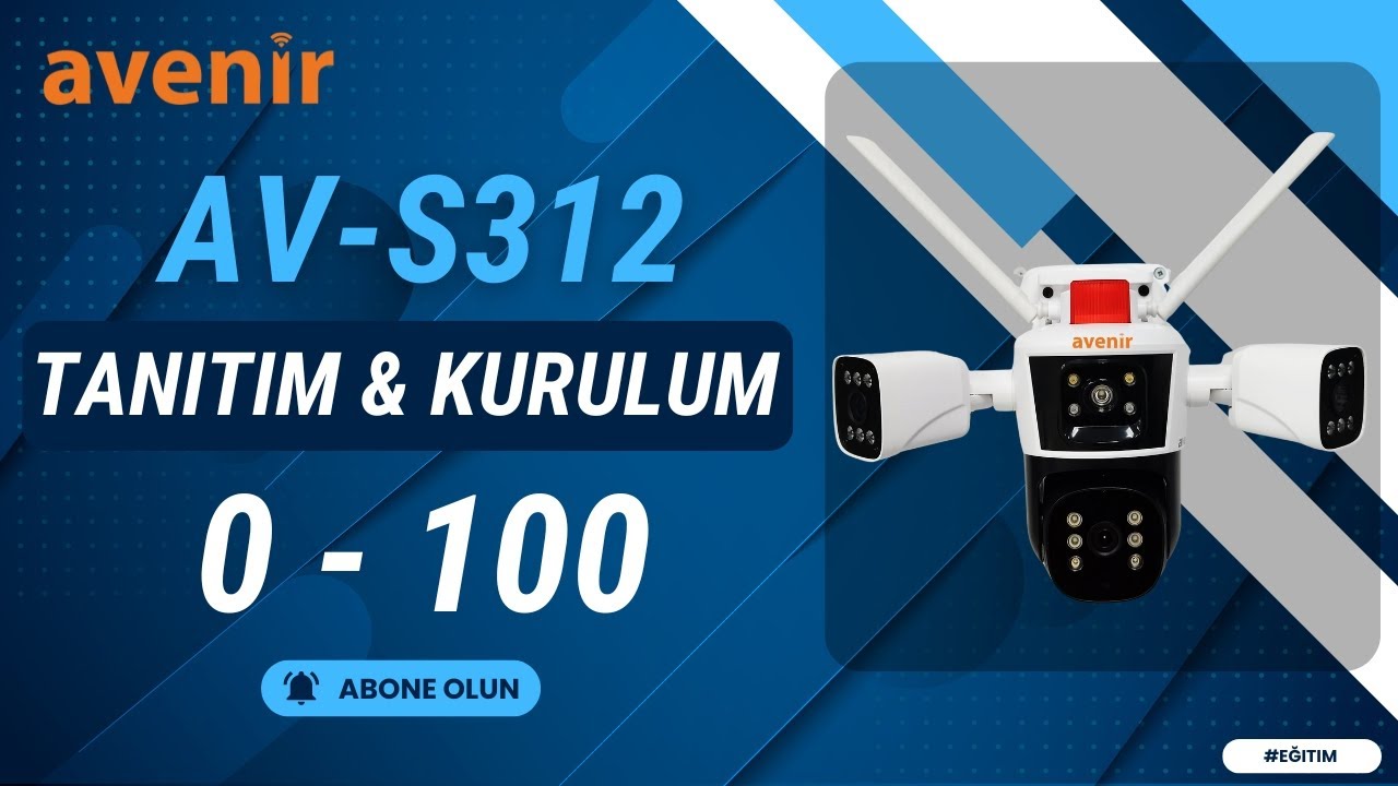 Avenir AV-S312 12 Mega Piksel Wifili IP PTZ Kamerası