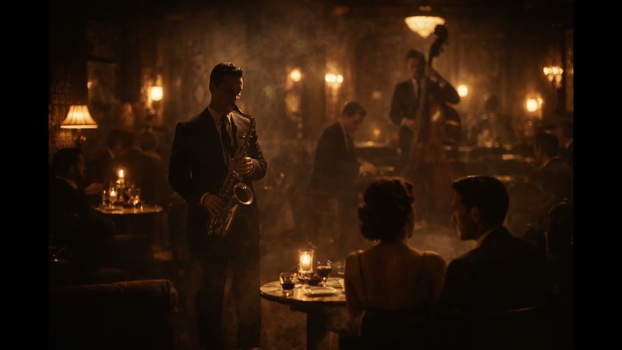 1940s Late Night Jazz | Smoky Vintage Club Atmosphere | Instrumental Noir Jazz