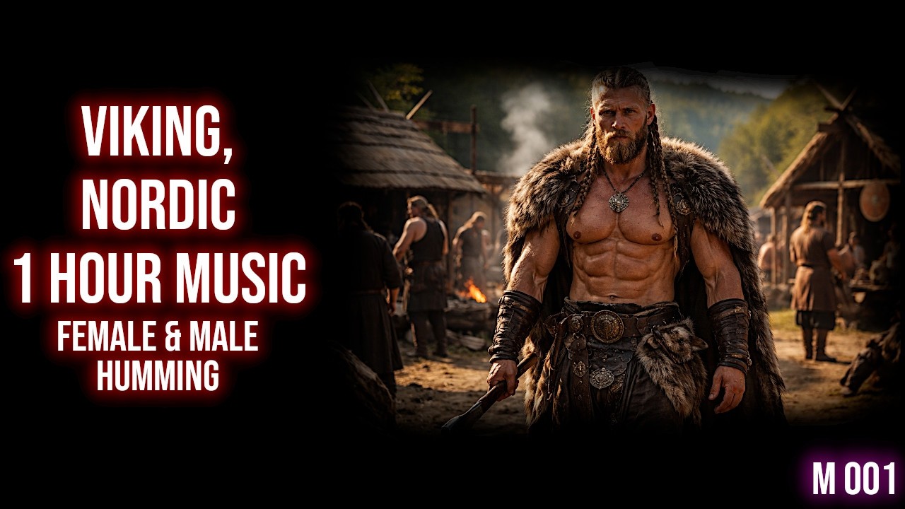 1 Hour Viking Music | Tribal Nordic Ritual Drums & Shamanic Chants | Female & Male Humming | 001