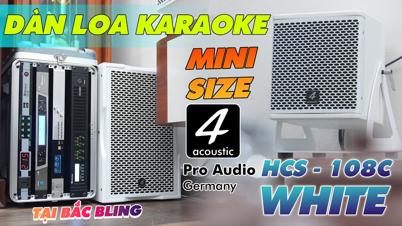 Mini Karaoke Speaker System 4Acoustic HCS-108C & Subwoofer 112BS White | In Bac Ninh