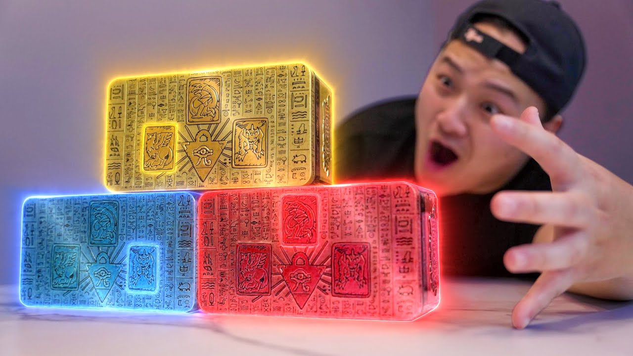 OPENING KONAMI'S *NEW* YU-GI-OH! TIN OF PHARAOH'S GODS BOX! (Obelisk, Slifer, Ra Box)