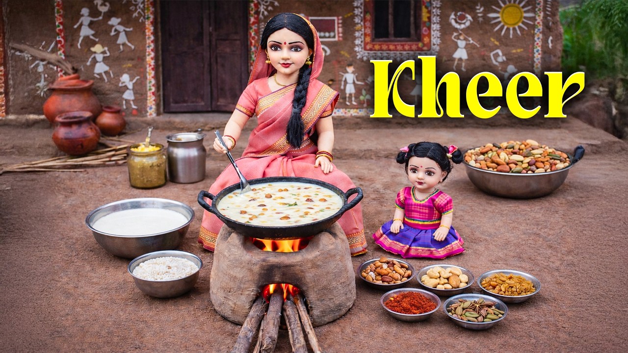 Miniature Doll Maha Shivaratri Celebration | Kheer Prasad Cooking ASMR | Indian Village Story