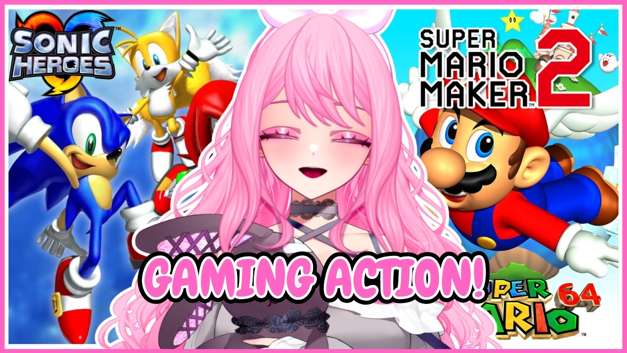 🔴 PLAYING MANY GAMES TODAY!! SONIC HEROES, MARIO 64, MARIO MAKER 2, CROSSWORLDS LEGEND COMP 3 & MORE