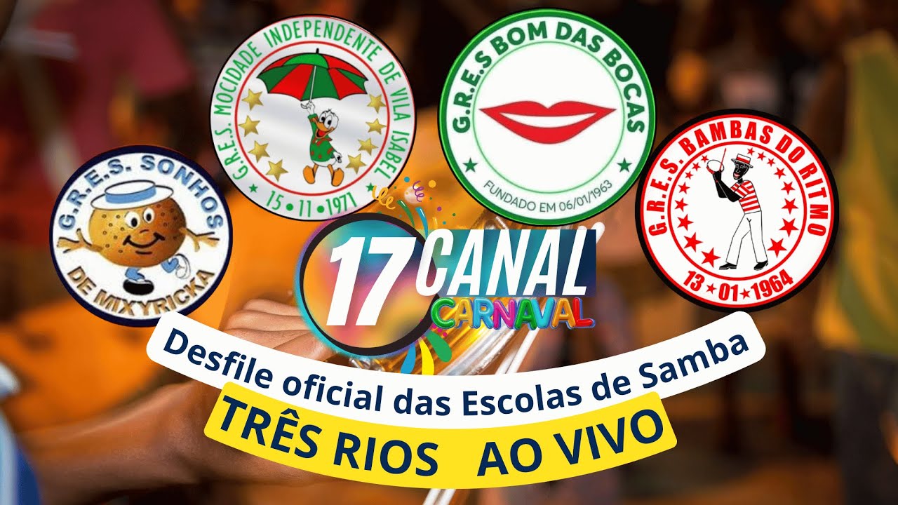 DESFILE AO VIVO CARNAVAL 2025 TRÊS RIOS