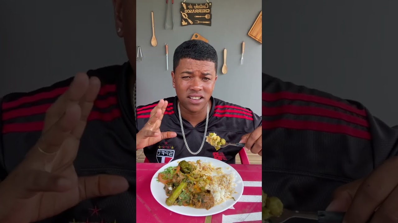 ✅Pescoço de peru com quiabo e jilo