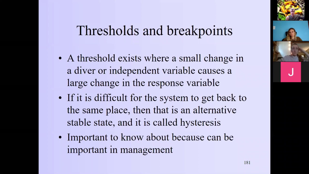 Freshwater Ecology: Complex species interactions.  Chapter 22 part b
