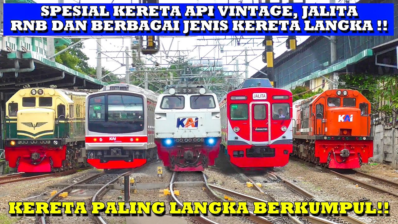 RAMAINYA KERETA API DI STASIUN TERSIBUK JAKARTA ! Spesial Vintage, Tokyu JALITA, CC 201 RNB, Marchen