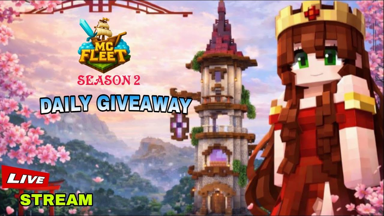 LIVE | At 60 likes Daily 1 Max Diamond Armor Giveaway in MC Fleet SMP S2 | Join DC | Subscribe