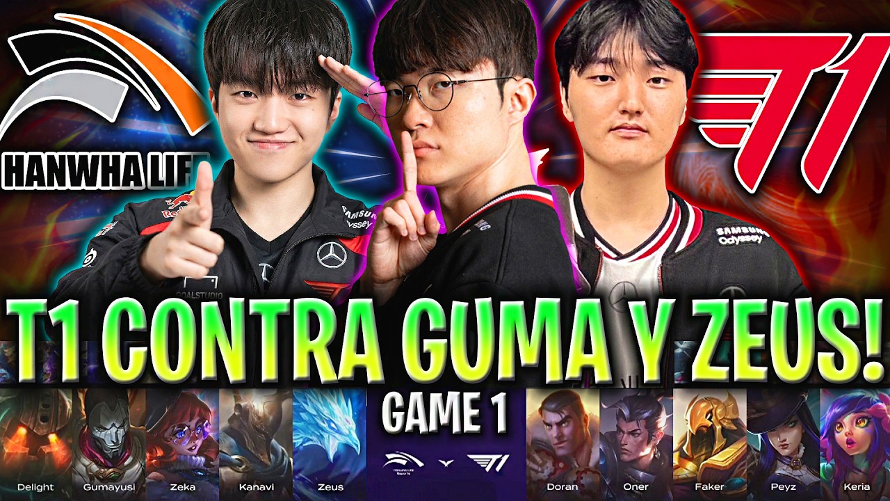 FAKER SE ENFRENTA A ZEUS Y GUMAYUSI!😱 | T1 vs HLE Game 1 LCK SPRING 2026 en ESPA&Ntilde;OL