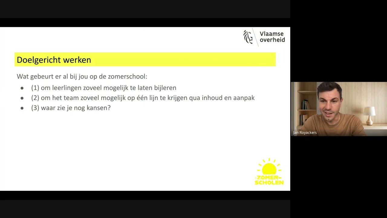 WEBINAR ZOMERSCHOLEN  'Doelgericht werken aan taal  bouw een krachtig zomerschoolcurriculum'    2025