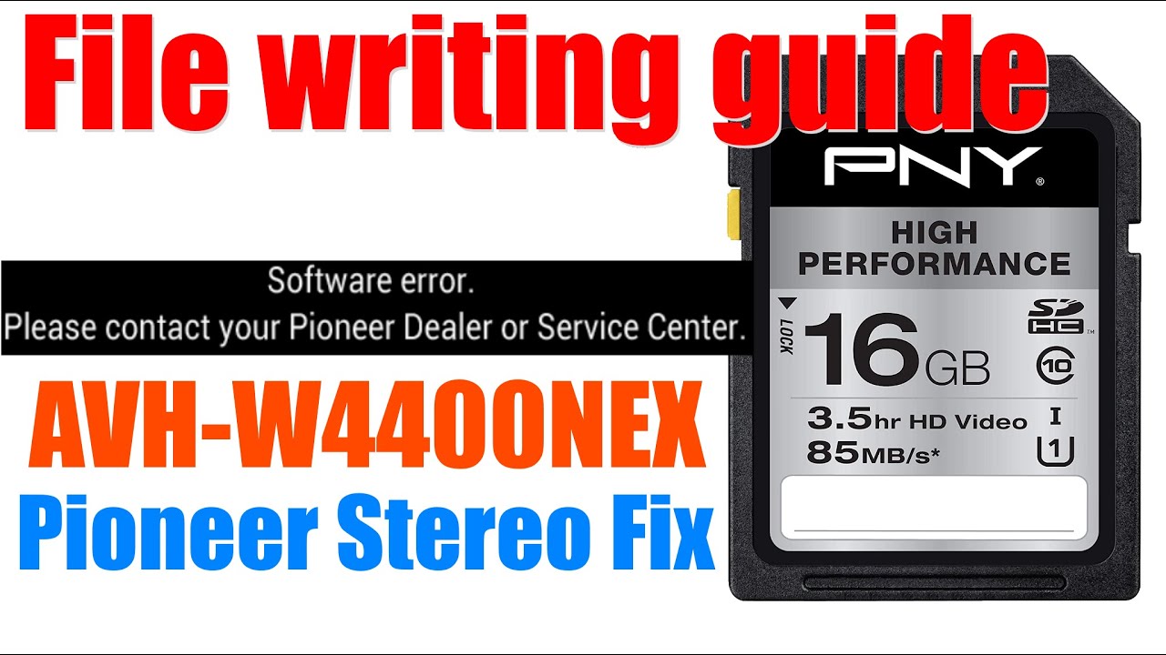 Jak zapisać pliki do naprawy Pioneer AVH4400NEX