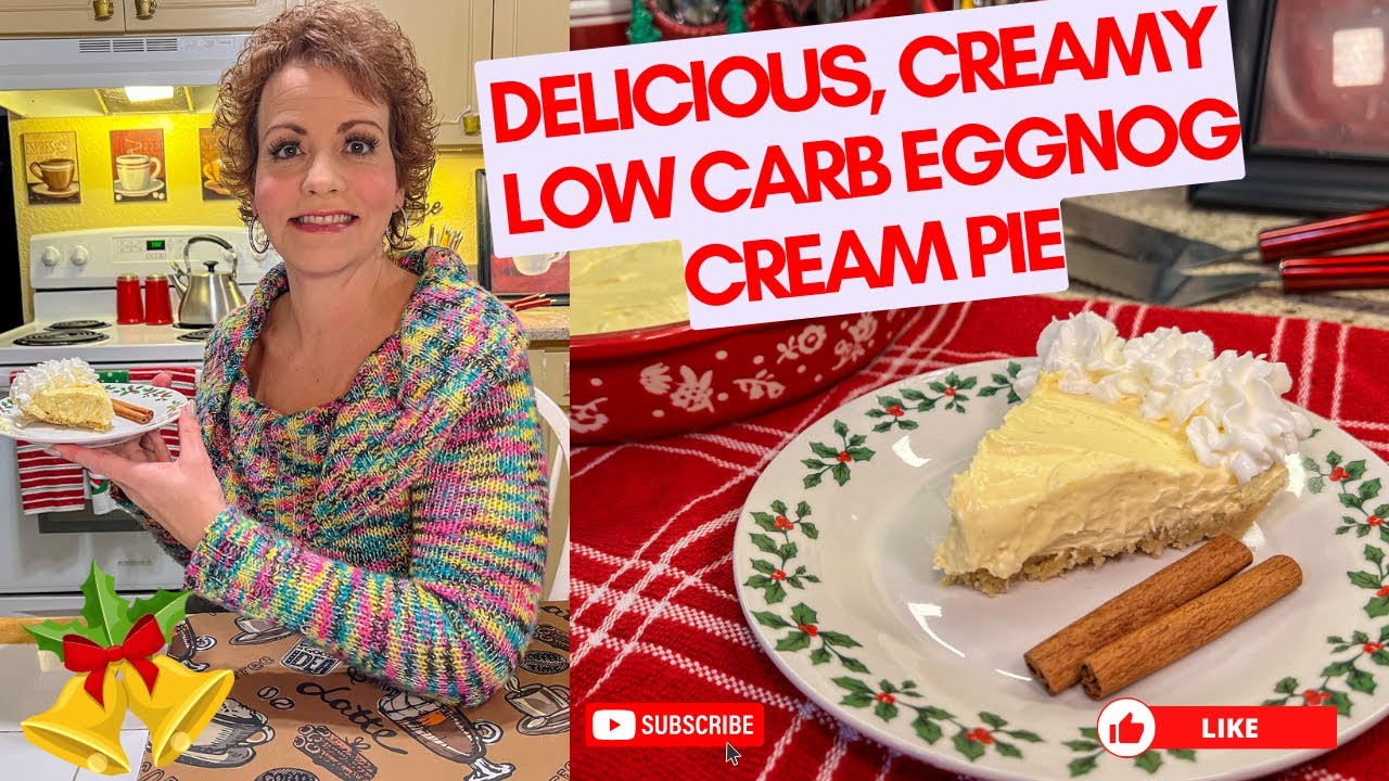 Creamy, Delicious and Amazing Low Carb Eggnog Cream Pie