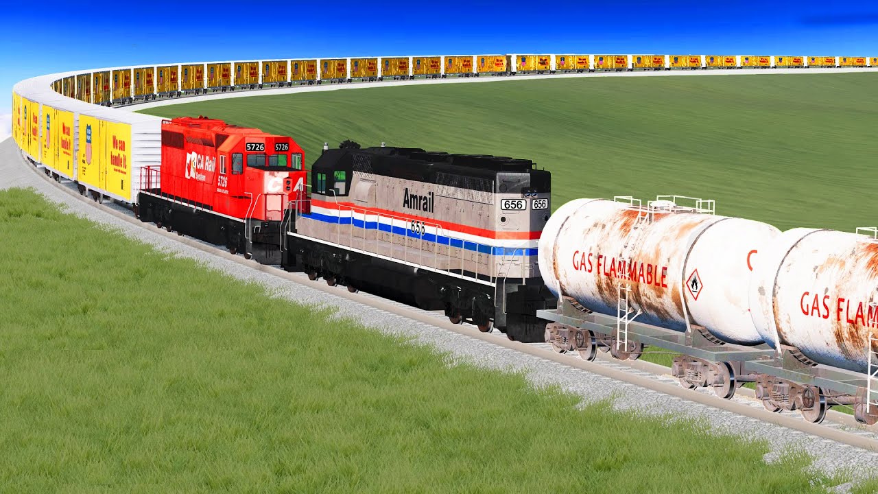 Brutal Railroad Disasters 🔥 BEAMNG.Drive Stream
