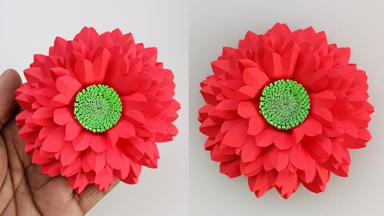 Paper Flowers | Flower Making with Paper | How to Make Paper Flowers | Easy Paper Flower Craft