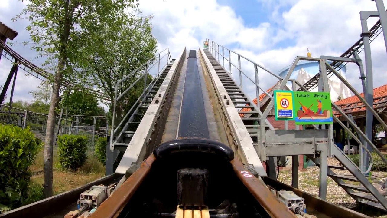 Wildwasserbahn - Wunderland Kalkar - Onride - 4K