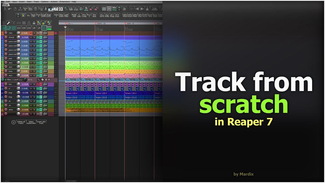 Trance track from scratch in Reaper 7 | Trance Production | 