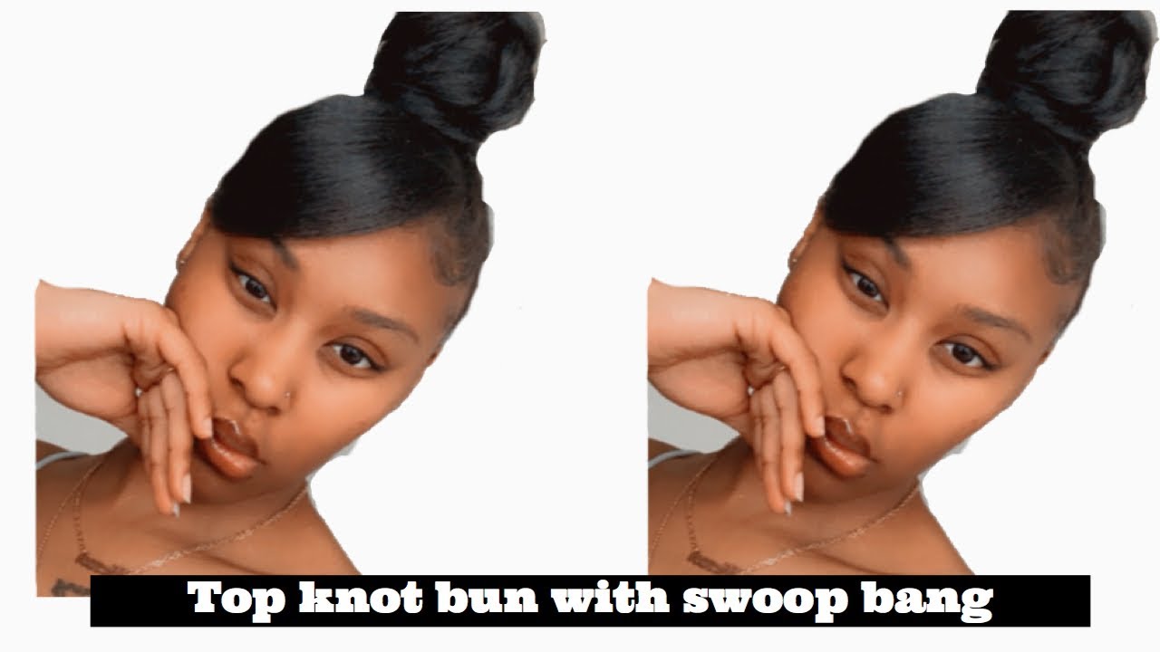 Top Knot Bun | With A Swoop Bang