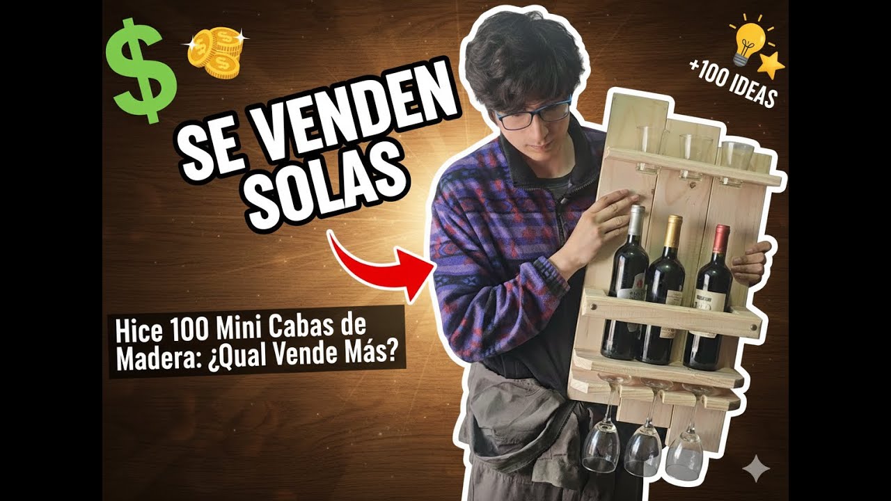 El MEJOR Proyecto de Carpintería para VENDER ( COMO HACER Mini Cava  DE MADERA Fácil con Sobras)