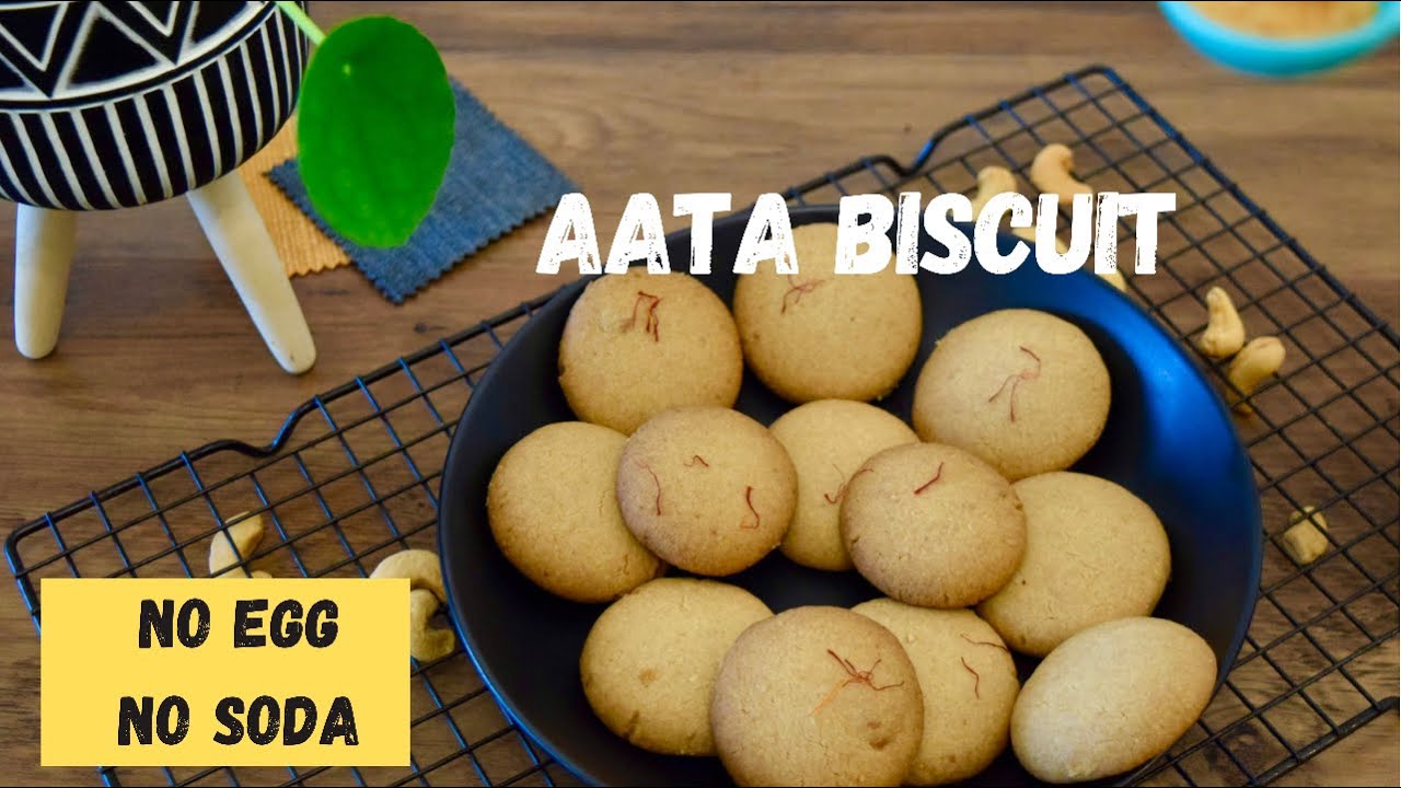 Whole wheat biscuit with ghee and cashews | Eggless aata biscuit | Perfect for kids| DeSK How2