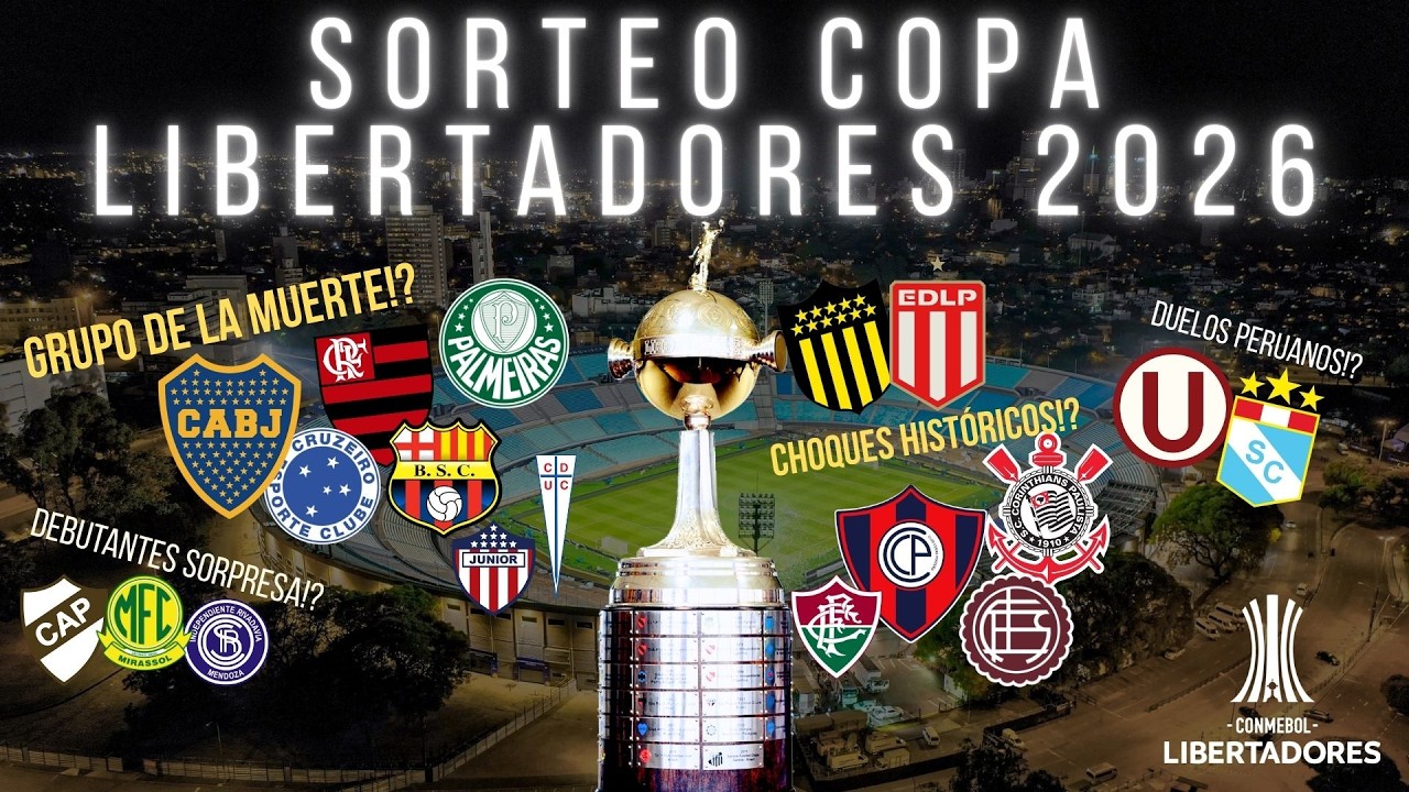 ÉPICO SORTEO FASE DE GRUPOS COPA LIBERTADORES 2026!!🏆 - Simulación y predicción