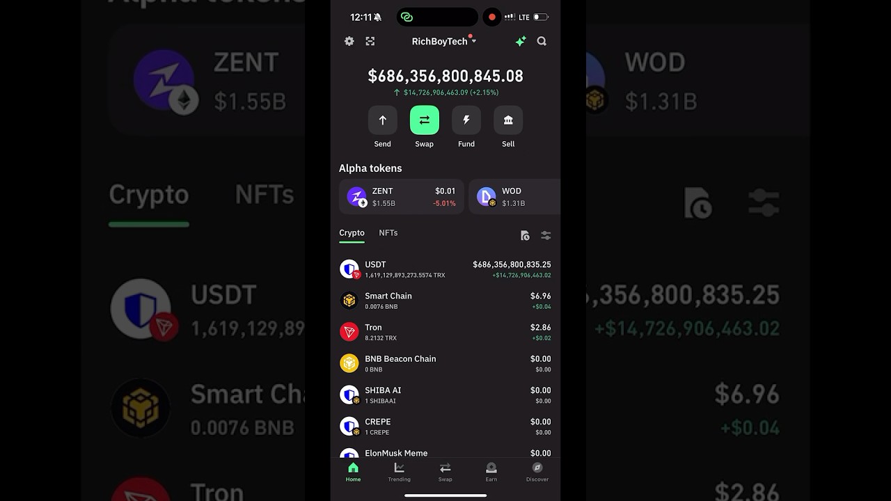 How to Flash Millions of USDT (TRON) on Trust Wallet