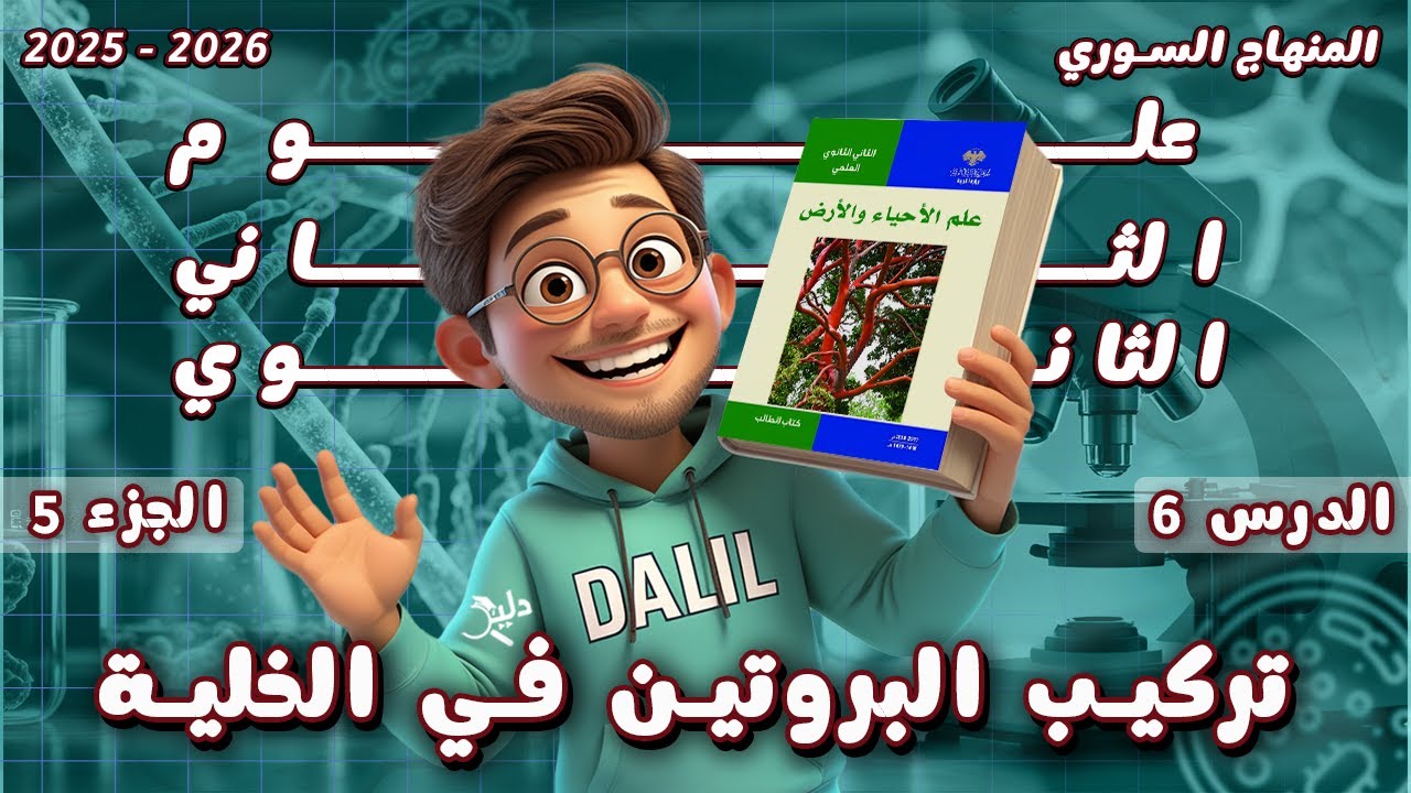 تركيب البروتين في الخلية التقويم النهائي🧬 الدرس 6️⃣ الجزء 3️⃣ علم الأحياء والأرض الصف الحادي عشر