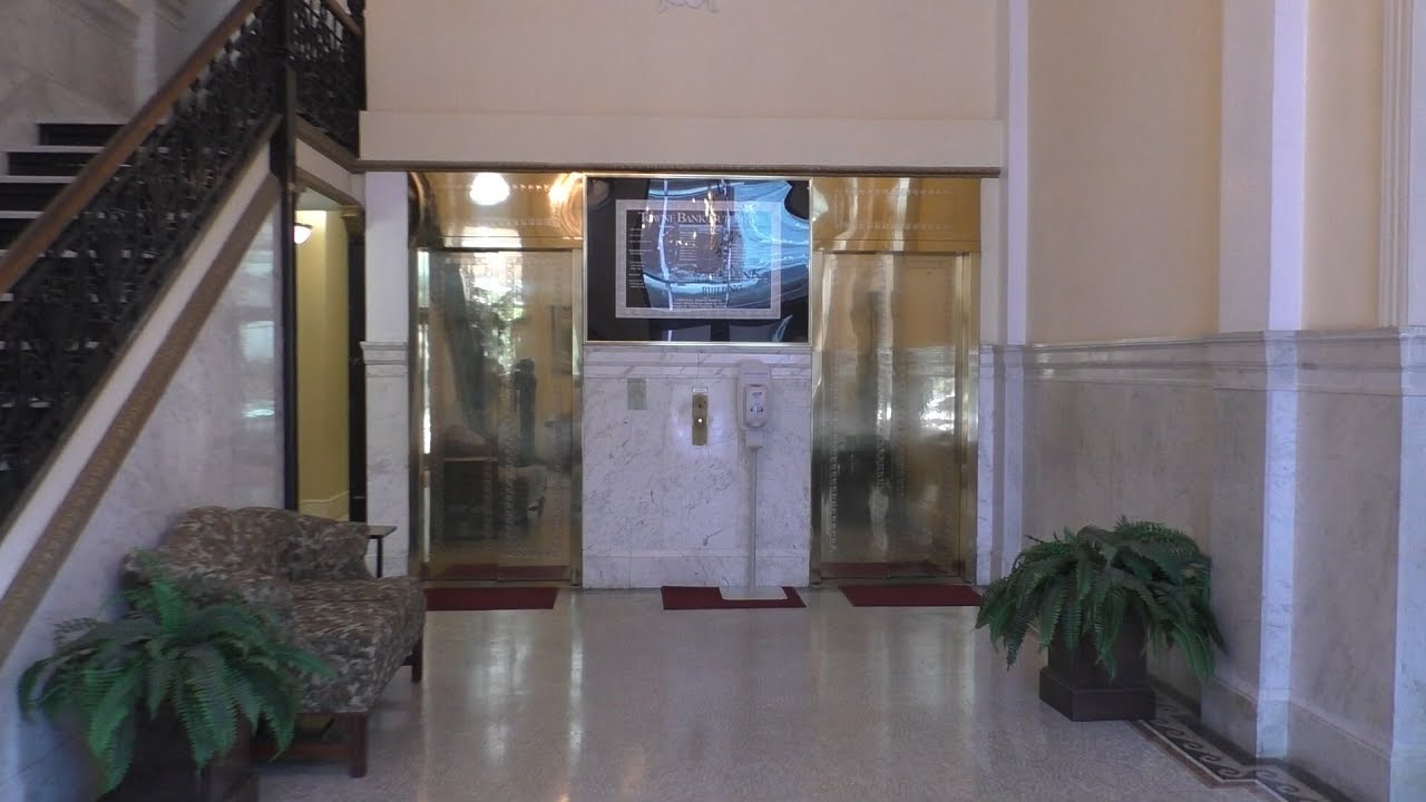 Beautiful Glass Elevators at the Towne Bank, Norfolk VA