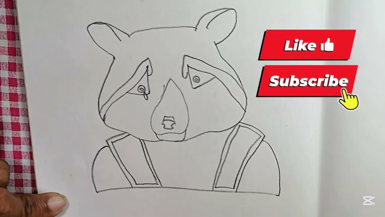 How to draw Sad Rocket Raccoon! Guardians of the Galaxy #marvel #guardiansofthegalaxy