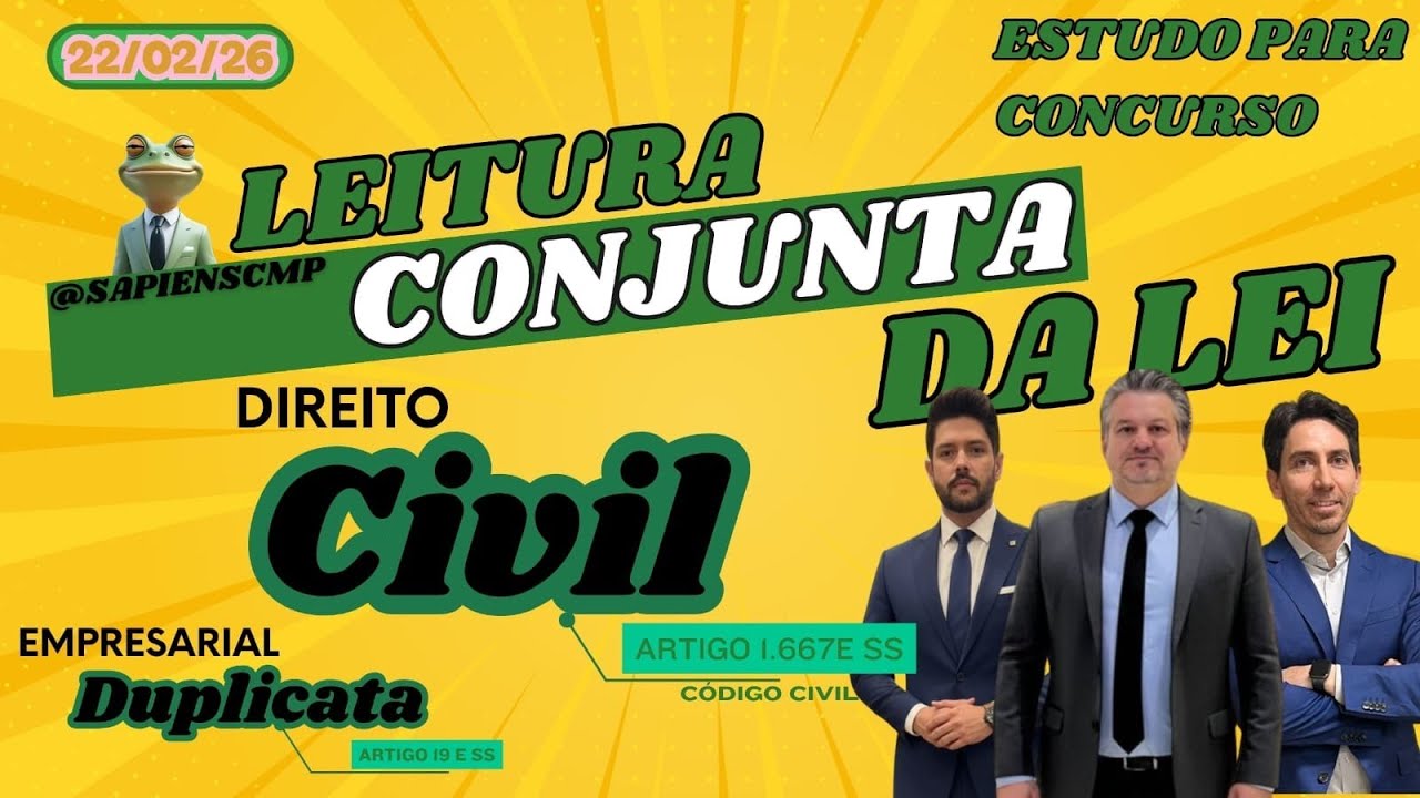 Estudo Sapiens CMP - Direito Civil - Art. 1.667 e seguintes