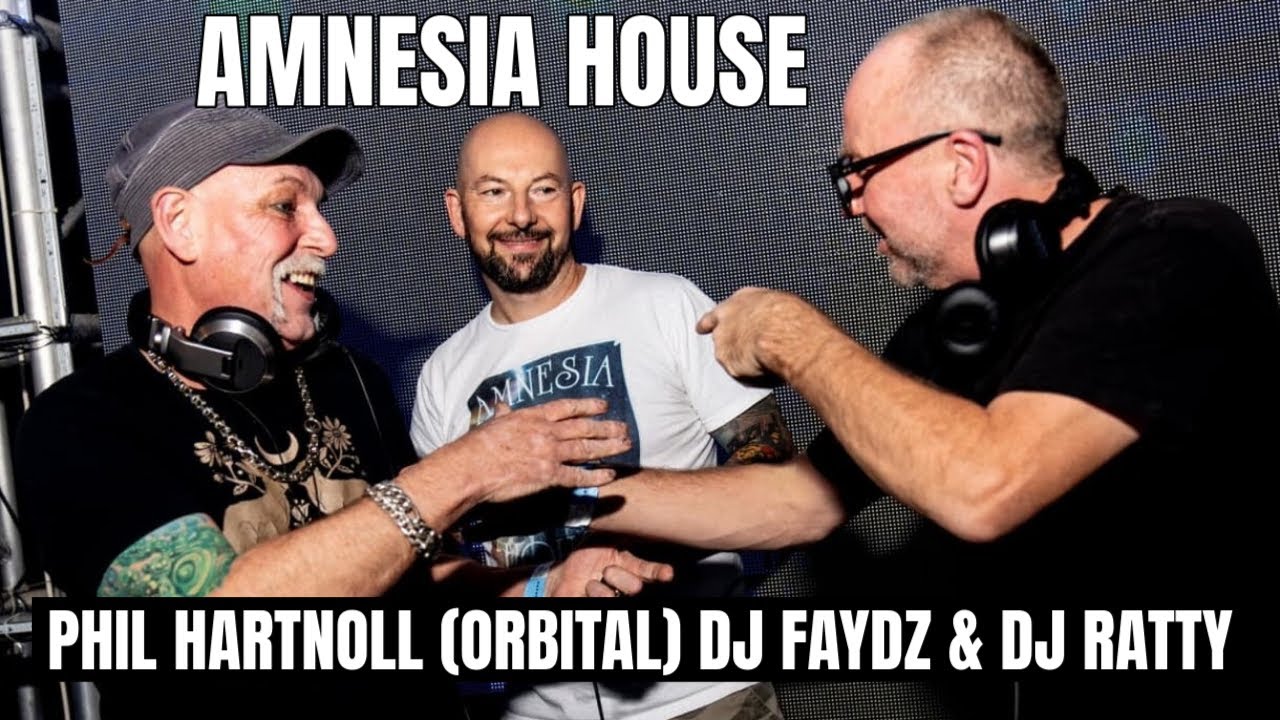 A DAY AT AMNESIA HOUSE! DJ Faydz - Phil Hartnoll (ORBITAL) DJ Ratty