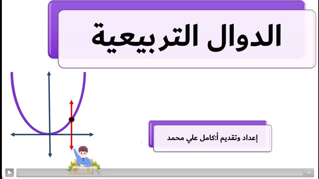 الدالة التربيعية- المدى