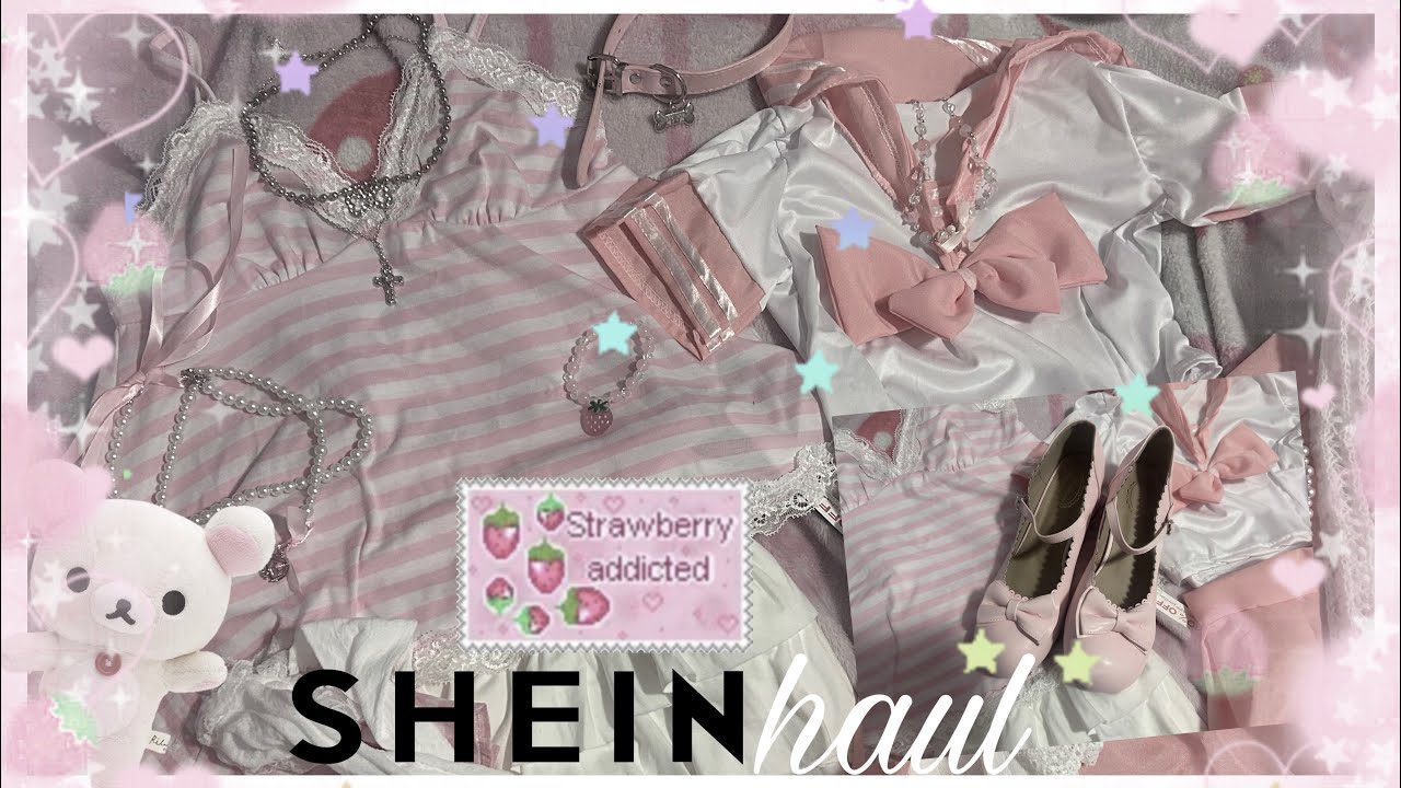 kawaii cutecore coquette shein haul asmr (with links)