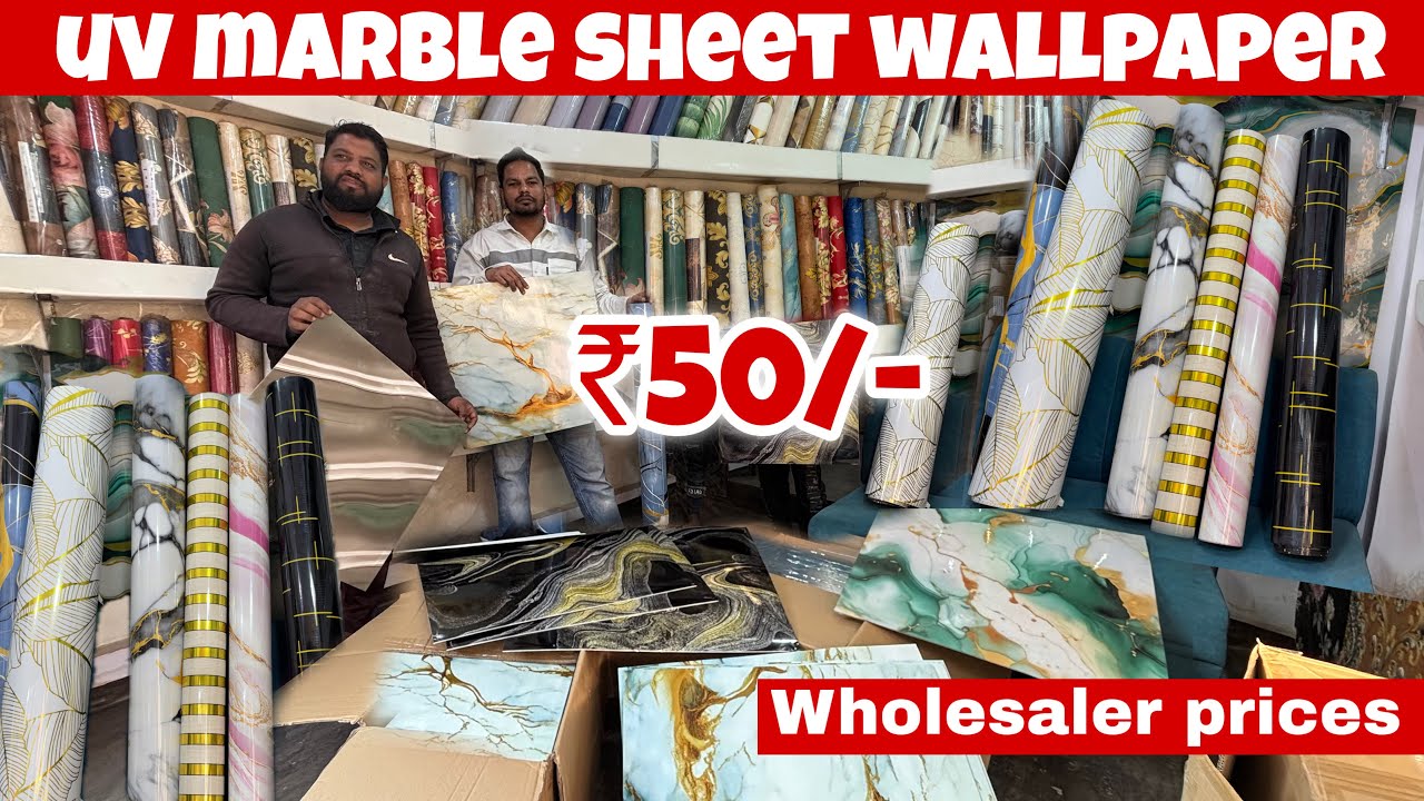 Only in ₹50 UV Marble sheet, 3D Wallpaper, Glass Tiles & Interior item wholesale market in Bhopal