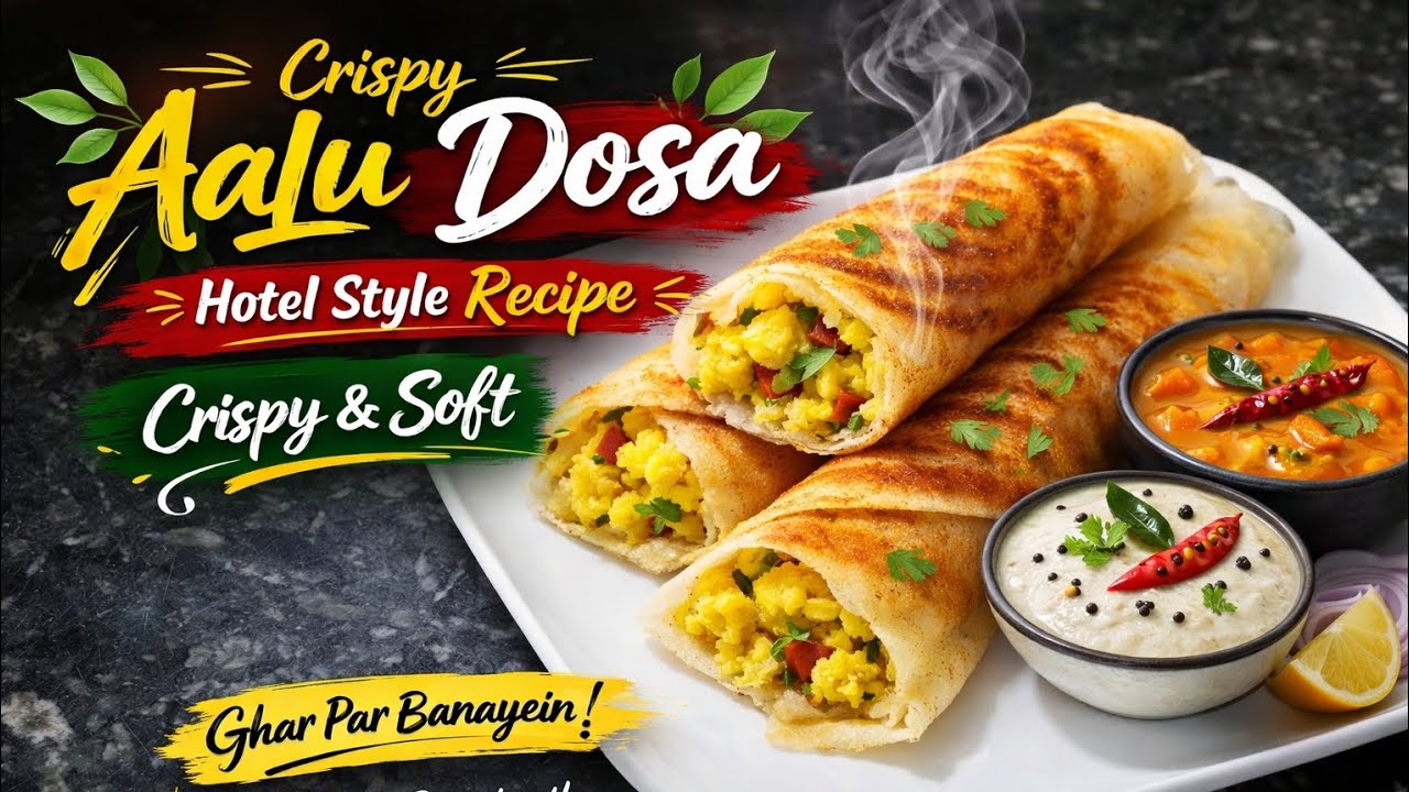 Crispy Aalu Dosa 😋 | Hotel Style Aalu Dosa Ghar Par