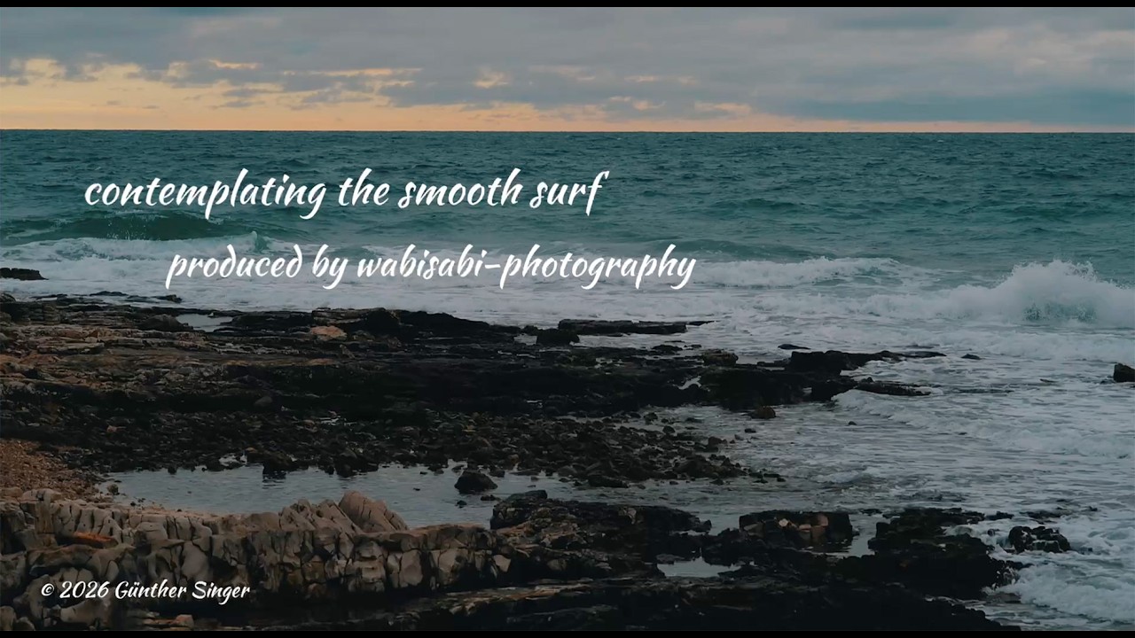 contemplating the smooth surf