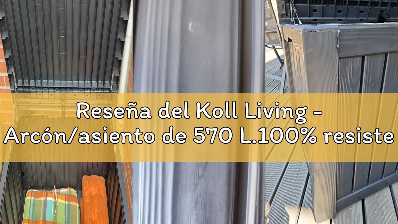 Reseña del Koll Living - Arcón/asiento de 570 L.100% resistente al agua. Con ventilación. Moderna im