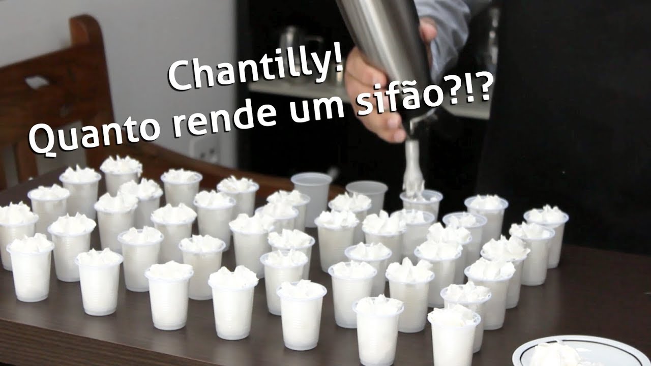 Quanto rende um sifão de Chantilly?