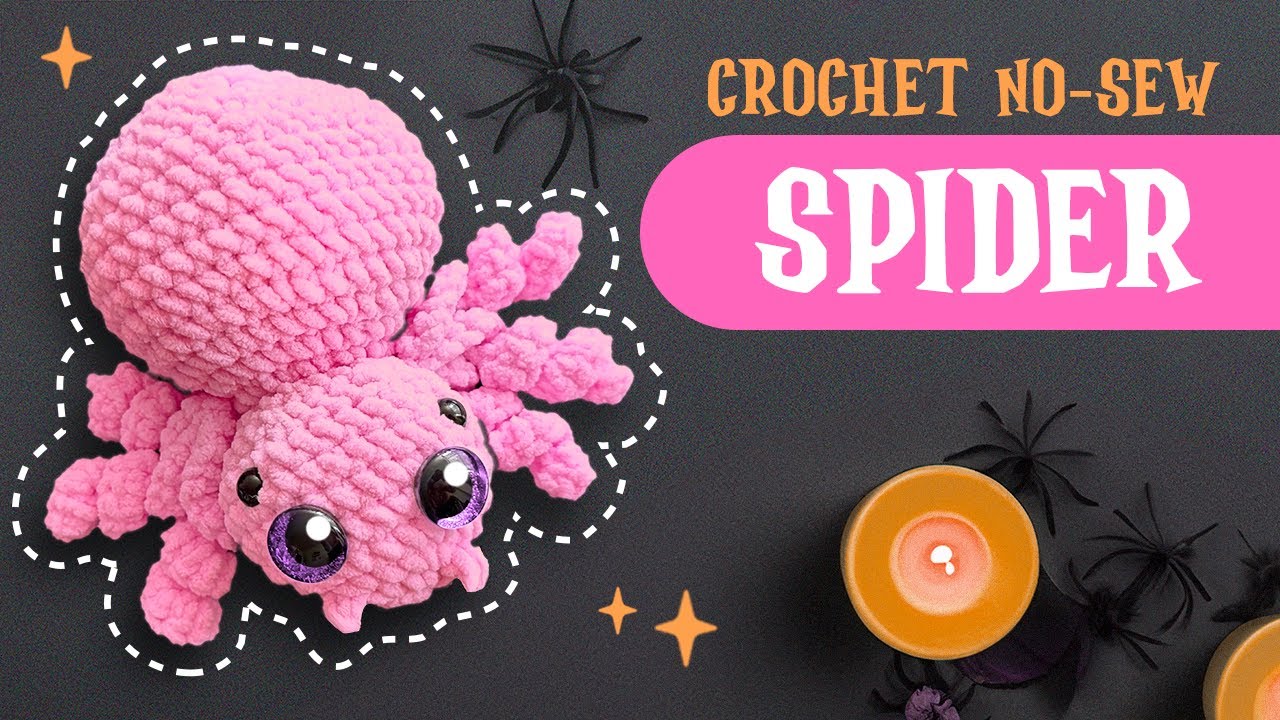 NO SEW spider crochet tutorial 🧶 | beginners friendly | US terms | Lala Crochet Boutique
