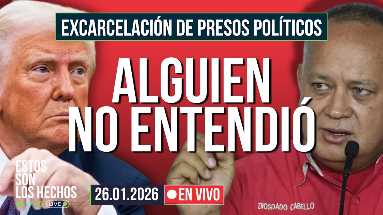Trump presiona por más excarcelaciones en Venezuela, Diosdado lo desmiente