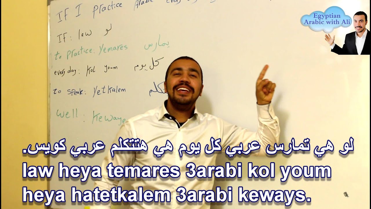 Easy Egyptian Arabic- phrases with all pronouns.