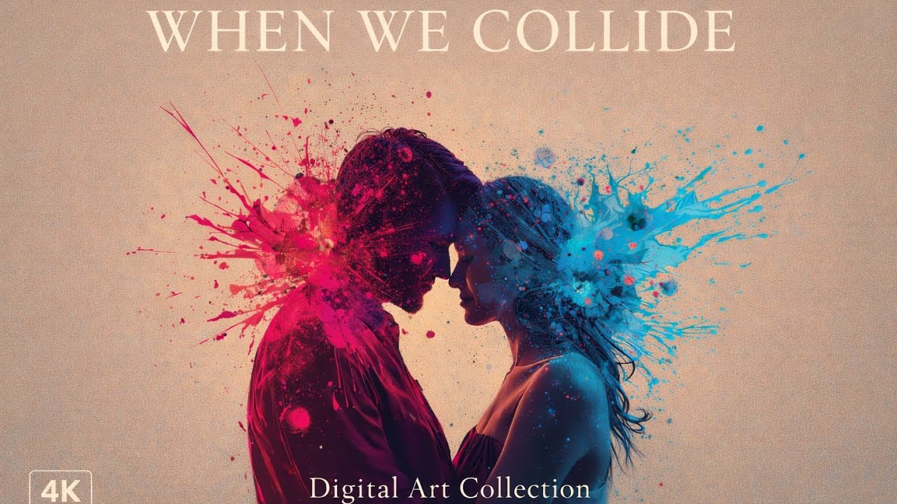 Everything Changes When We Collide | 4K TV background | Emotional Wall Art