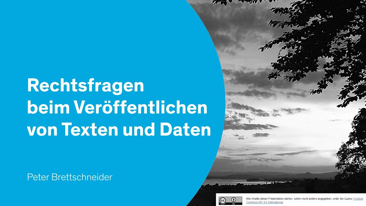 „Open Science: Von Daten zu Publikationen“: Rechtsfragen beim Veröffentlichen