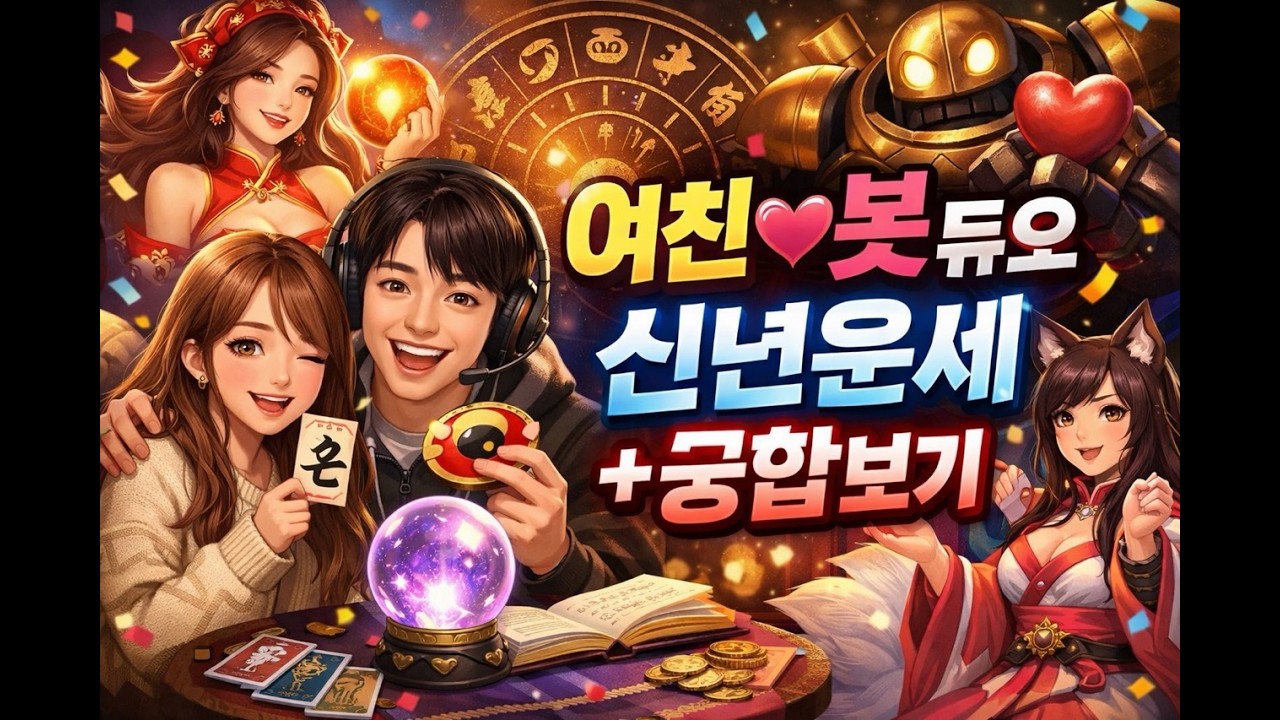 여친과 봇 듀오 신년운세 + 궁합보기 #랭크 #롤