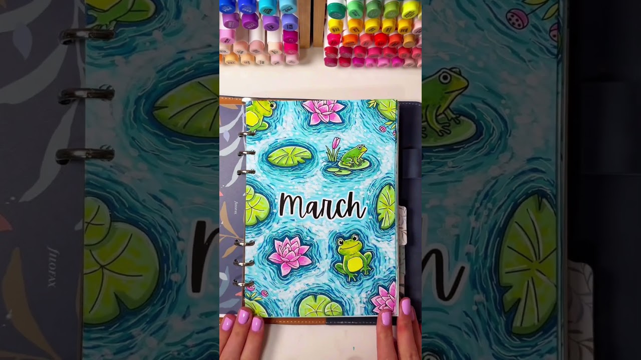 The first day of March 🐸 Journal with me! #bulletjournal #journaling #junkjournal #hobby #relaxing