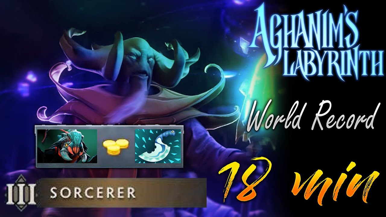 Dota 2-Aghanim Labyrinth Trial-World Record 18 Min-T3 Sorcerer