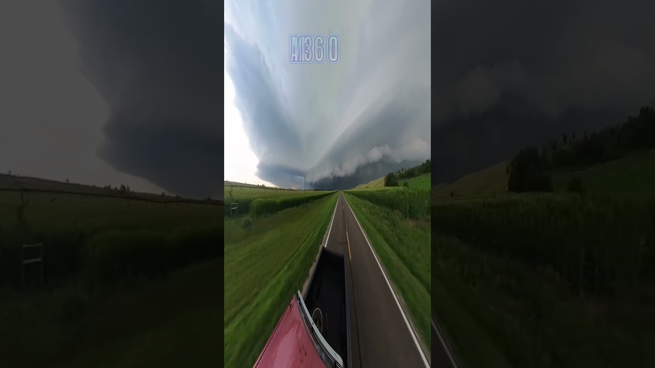 Storm Chasing: Nebraska Supercell #tornadoalley #severeweather #supercellthunderstorm