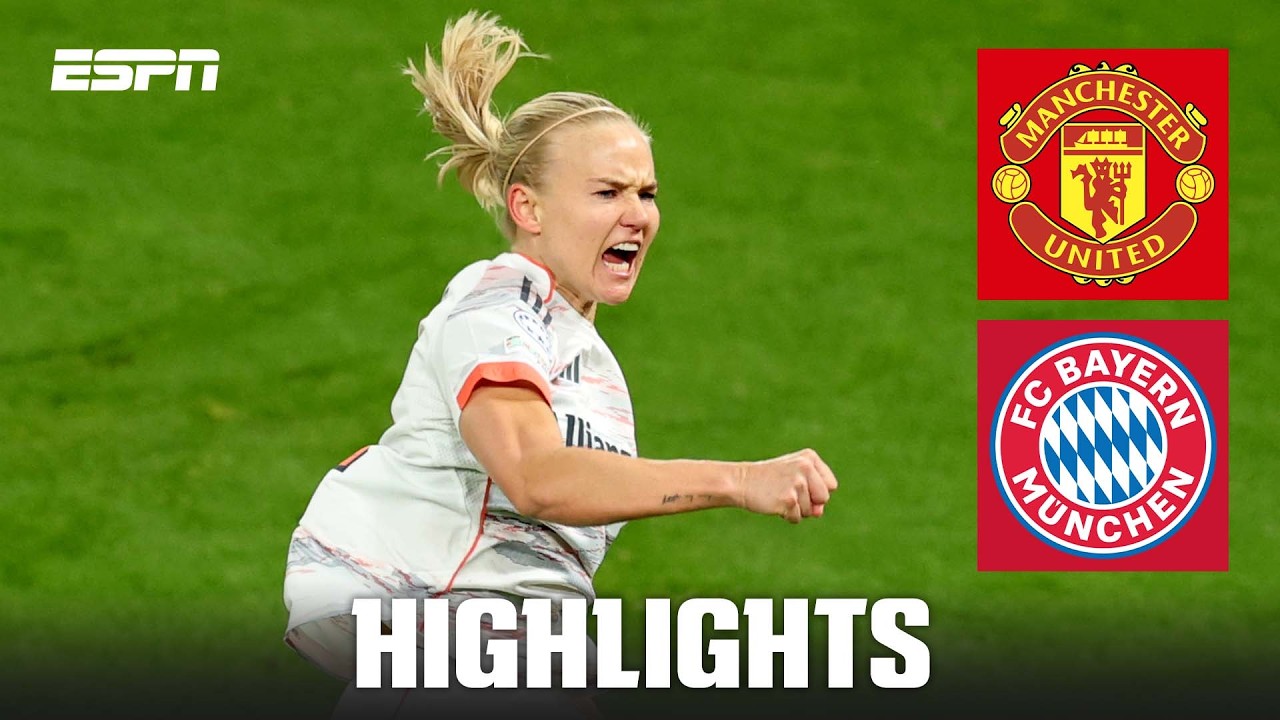 Man Utd defeated by Pernille Harder&rsquo;s Bayern Munich brace | UEFA Women&rsquo;s Champions League Highlights