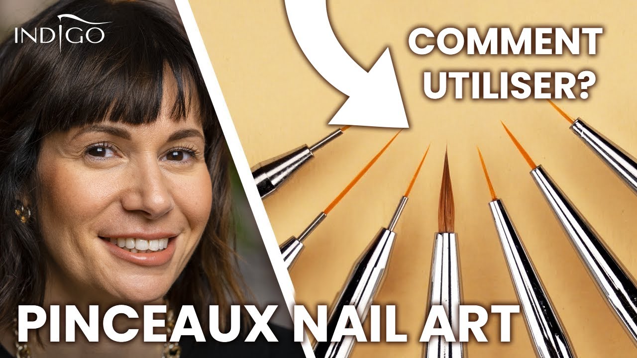 Comment utiliser les pinceaux nail art et nettoyer - nail art géométrique | Indigo Nails Français