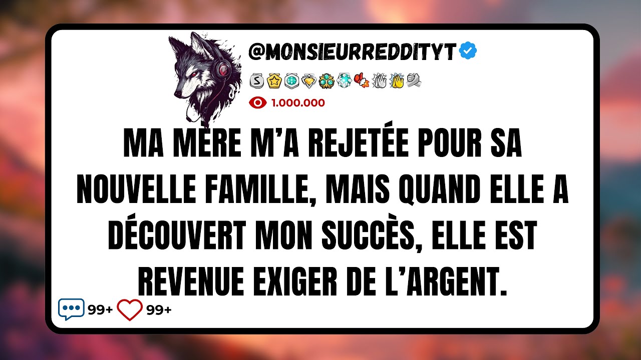 Ma Mère M’a Rejetée Pour Sa Nouvelle Famille, Mais Quand Elle A Découvert Mon Succès, Elle Est...